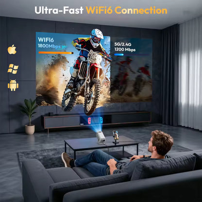 XGODY Gimbal 3 Pro 4K Mini Projector (WiFi 6 / BT 5.4)